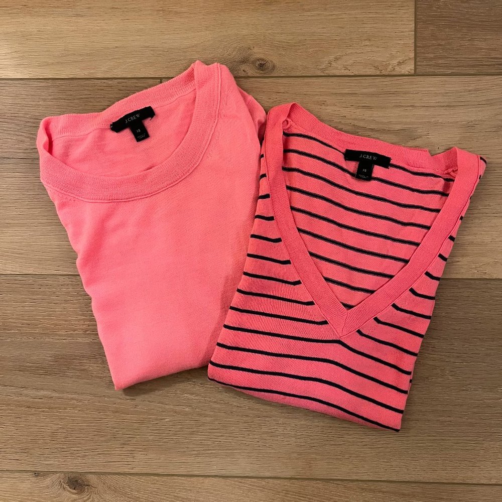J. Crew Hot Pink Sweaters